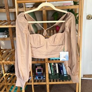 Revolve majorelle Emily top in beige